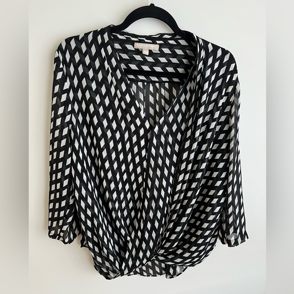 Sheer Wrap Blouse